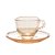 CJ 4 XÍCARAS CAFÉ CRISTAL C/PIRES PEARL ÂMBAR 80ml - Imagem 2