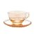 CJ 4 XÍCARAS CHÁ CRISTAL C/PIRES PEARL ÂMBAR 180ml - Imagem 2