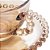CJ 4 XÍCARAS CHÁ CRISTAL C/PIRES PEARL ÂMBAR 180ml - Imagem 4
