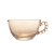 CJ 4 XÍCARAS CHÁ CRISTAL C/PIRES PEARL ÂMBAR 180ml - Imagem 3