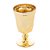 CJ 6 TAÇAS VIDRO P/ÁGUA CURVES DOURADO METALIZADO 250ml - Imagem 1