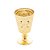 CJ 6 TAÇAS VIDRO P/ÁGUA SQUARE DOURADO METALIZADO 250ml - Imagem 1