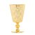 CJ 6 TAÇAS VIDRO P/ÁGUA SQUARE DOURADO METALIZADO 250ml - Imagem 2