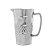 JARRA VIDRO GEOMETRIC PRATEADO METALIZADO 1l - Imagem 2