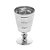 CJ 6 TAÇAS VIDRO P/ÁGUA GEOMETRIC PRATEADO METALIZADO 250ml - Imagem 1
