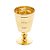 CJ 6 TAÇAS VIDRO P/ÁGUA GEOMETRIC DOURADO METALIZADO 250ml - Imagem 1