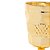 CJ 6 TAÇAS VIDRO P/ÁGUA GEOMETRIC DOURADO METALIZADO 250ml - Imagem 3