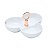 PETISQUEIRA TRIPLA DE PORCELANA C/PUXADOR ROSÉ CANNES 22,5cm - Imagem 1