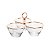 PETISQUEIRA DE VIDRO TRIPLA PLANET ROSE   25X16X17cm - Imagem 1