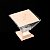 BALEIRO DE VIDRO C/PÉ E TAMPA DE AÇO INOX ROSÉ VENEZA 14X13cm - Imagem 3