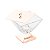 BALEIRO DE VIDRO C/PÉ E TAMPA DE AÇO INOX ROSÉ VENEZA 14X13cm - Imagem 1