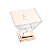 BALEIRO DE VIDRO C/PÉ E TAMPA DE AÇO INOX ROSÉ VENEZA 14X13cm - Imagem 2