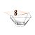 BALEIRO DE VIDRO C/PÉ E TAMPA DE AÇO INOX ROSÉ VENEZA 11X6cm - Imagem 3