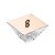 BALEIRO DE VIDRO C/PÉ E TAMPA DE AÇO INOX ROSÉ VENEZA 11X6cm - Imagem 1