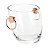 BALDE DE VIDRO C/ALÇA DE AÇO INOX ROSÉ ASTI 19X21cm - Imagem 2