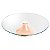 PRATO GIRATÓRIO DE VIDRO P/BOLO C/PÉ DE AÇO ROSÉ MONACO 40X13cm - Imagem 2