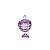 POTICHE DECORATIVO CRISTAL PÉ TAMPA DIAMANT AMETISTA 12x14cm - Imagem 1