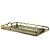 BANDEJA AÇO INOX C/ESPELHO E ALÇA DOURADA 56x36x5cm - Imagem 4