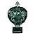 POTICHE DECORATIVO CRISTAL C/PÉ TAMPA DIAMANT VERDE 12x14cm - Imagem 3