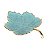 FOLHA DECORATIVA METAL AZUL 14x10x2cm - Imagem 1
