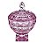 POTICHE DECORATIVO CRISTAL PÉ TAMPA DIAMANT AMETISTA 18x24cm - Imagem 4