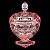 POTICHE DECORATIVO CRISTAL C/PÉ E TAMPA DIAMANT ROSE 18x24cm - Imagem 1