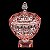 POTICHE DECORATIVO CRISTAL C/PÉ E TAMPA DIAMANT ROSE 18x24cm - Imagem 2