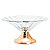 CENTRO DE MESA DE VIDRO C/PÉ DE AÇO DODGE ROSE 34X17,5cm - Imagem 3