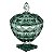 POTICHE DECORATIVO CRISTAL C/PÉ TAMPA DIAMANT VERDE 18x24cm - Imagem 4