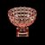 CENTRO DE MESA CRISTAL C/PÉ DIAMANT ROSE 25x22cm - Imagem 4