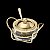AÇUCAREIRO EM PVD DOURADO C/COLHER ITALY 13CM - Imagem 3