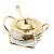 AÇUCAREIRO EM PVD DOURADO C/COLHER ITALY 13CM - Imagem 2