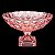 CENTRO DE MESA CRISTAL C/PÉ DIAMANT ROSE 32x19cm - Imagem 4
