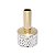 VASO DECORATIVO PORCELANA GRANILITE BRANCO/DOURADO 11x18cm - Imagem 2