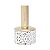 VASO DECORATIVO PORCELANA GRANILITE BRANCO/DOURADO 11x18cm - Imagem 3