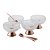 CJ 4 BOWLS VIDRO C/4 COLHERES P/SOBREMESA QUEEN ROSE - Imagem 2