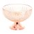 CENTRO DE MESA CRISTAL ÂMBAR C/PÉ AÇO QUEEN ROSE 25cm - Imagem 1