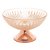 CENTRO DE MESA CRISTAL ÂMBAR C/PÉ AÇO QUEEN ROSE 30cm - Imagem 1