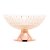 CENTRO DE MESA CRISTAL ÂMBAR C/PÉ AÇO QUEEN ROSE 30cm - Imagem 2
