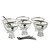 CJ 6 BOWLS VIDRO C/6 COLHERES P/SOBREMESA VERA INOX - Imagem 3