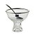 CJ 6 BOWLS VIDRO C/6 COLHERES P/SOBREMESA VERA INOX - Imagem 1