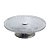 PRATO P/BOLO CRISTAL C/PÉ AÇO QUEEN INOX 32cm - Imagem 1