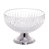 CENTRO DE MESA CRISTAL C/PÉ AÇO QUEEN INOX 25cm - Imagem 1