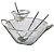 SALADEIRA CRISTAL C/PAR TALHERES MOLHEIRA NÁPOLES PRATA 29cm - Imagem 2