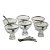CJ 6 BOWLS VIDRO C/6 COLHERES P/SOBREMESA VERA PRATA - Imagem 4
