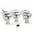 CJ 6 BOWLS VIDRO C/6 COLHERES P/SOBREMESA VERA PRATA - Imagem 2