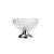 CENTRO DE MESA CRISTAL C/PÉ LYS PRATA 25cm - Imagem 1