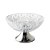 CENTRO DE MESA CRISTAL C/PÉ LYS PRATA 30cm - Imagem 2