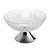 CENTRO DE MESA CRISTAL C/PÉ QUEEN PRATA 30cm - Imagem 1