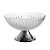 CENTRO DE MESA CRISTAL C/PÉ QUEEN PRATA 30cm - Imagem 2